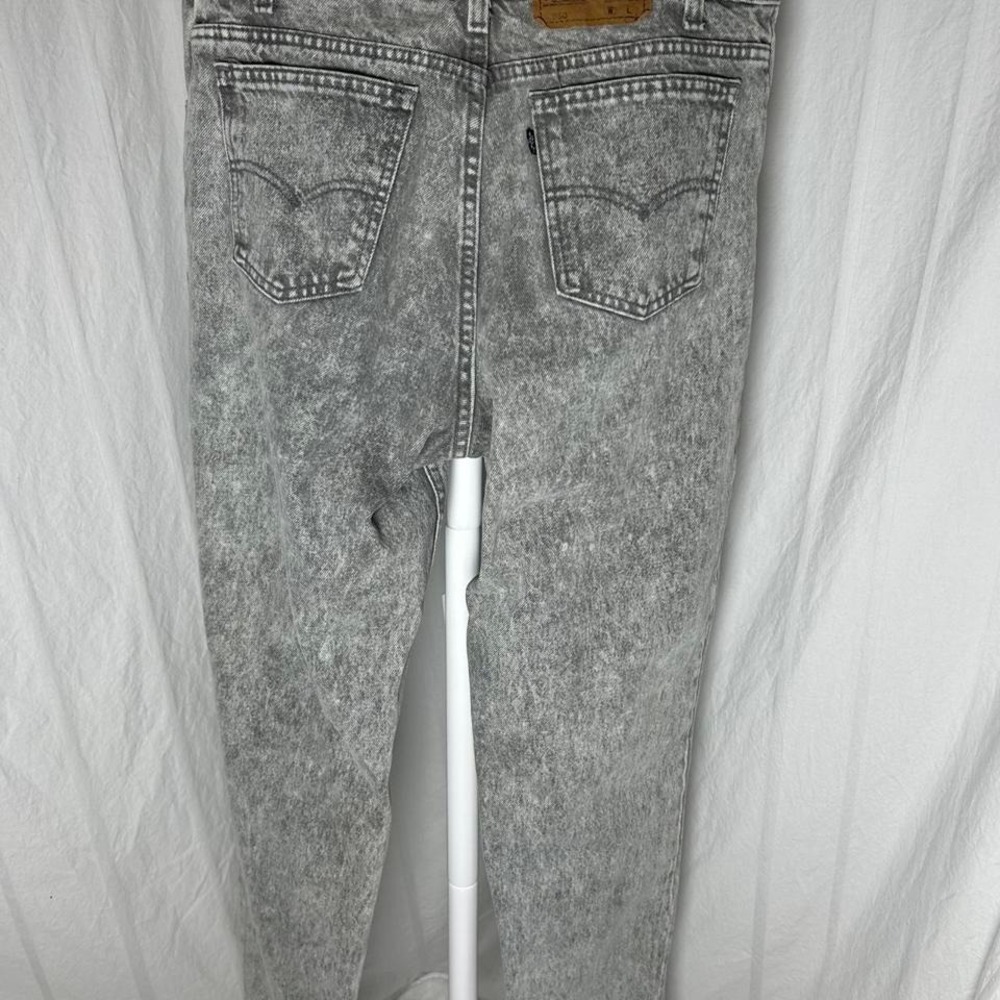 Vintage Levis 550 Acid Wash Jeans Men's 34 x 32 Gray 1980s Western 80s USA‎ Made - Picture 2 of 5